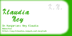 klaudia ney business card